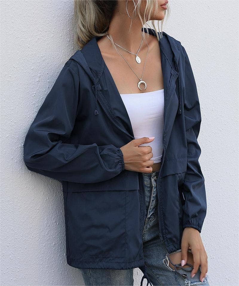 Rosa Clothing - Wholesale Jacket - Women's - Zip waterproof raincoat lightweight hoodie jacket6