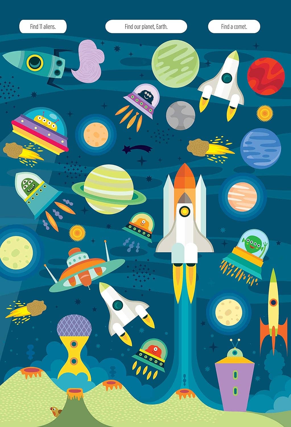 Fox Chapel Publishing - Wholesale Coloring & Activity Book - Kids & Baby - Find Me! Adventures in the Sky - Hidden Picture Activities2