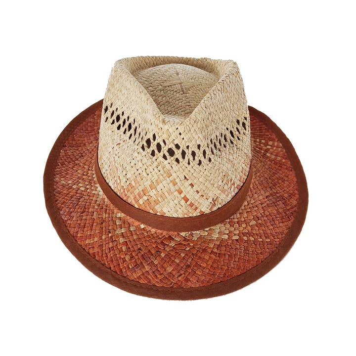 Le comptoir de la plage - Wholesale Straw Hat - Women's - Handcrafted hat from Madagascar Borsalino Bicolore4