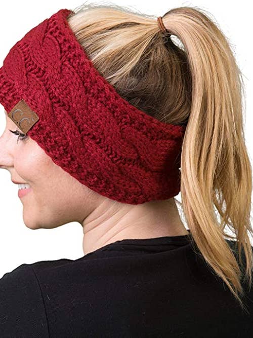 C.C Adult Headwrap - Solid Red for wholesale by Funky Junque