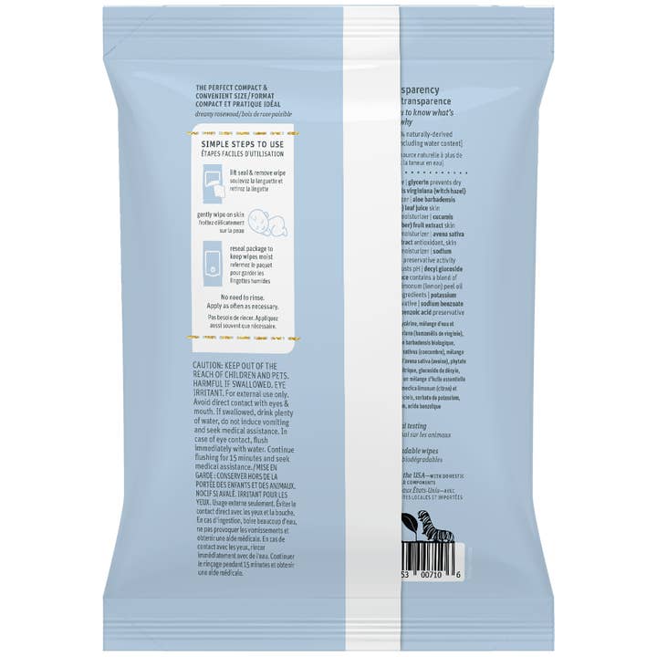 Grab Green - Wholesale Face & Body Wipes - Baby - Baby Witch Hazel Wipes Rosewood 32 Sheets