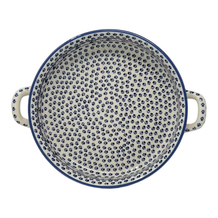 Casserole, Round, Handles, 9.25" in "Kitty Cat Path" by Manufaktura | Z140T-KOT6 for wholesale by Polish Pottery Outlet