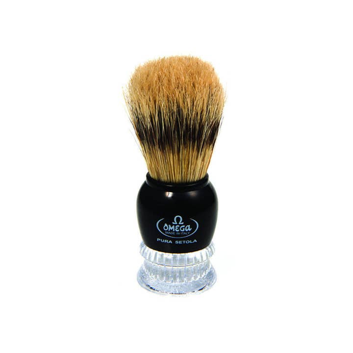 Merkur Razors - Wholesale Shave Brush - Men's - Omega Boar Bristle Shaving Brush With Chromed ABS Handle