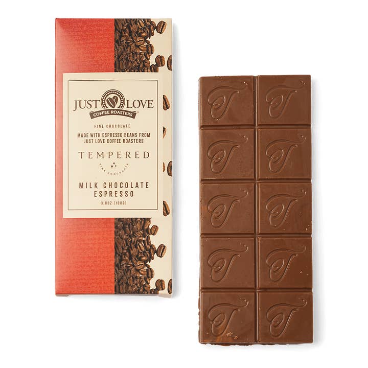 Milk Chocolate Espresso Bar for wholesale by Just Love Coffee Roasters