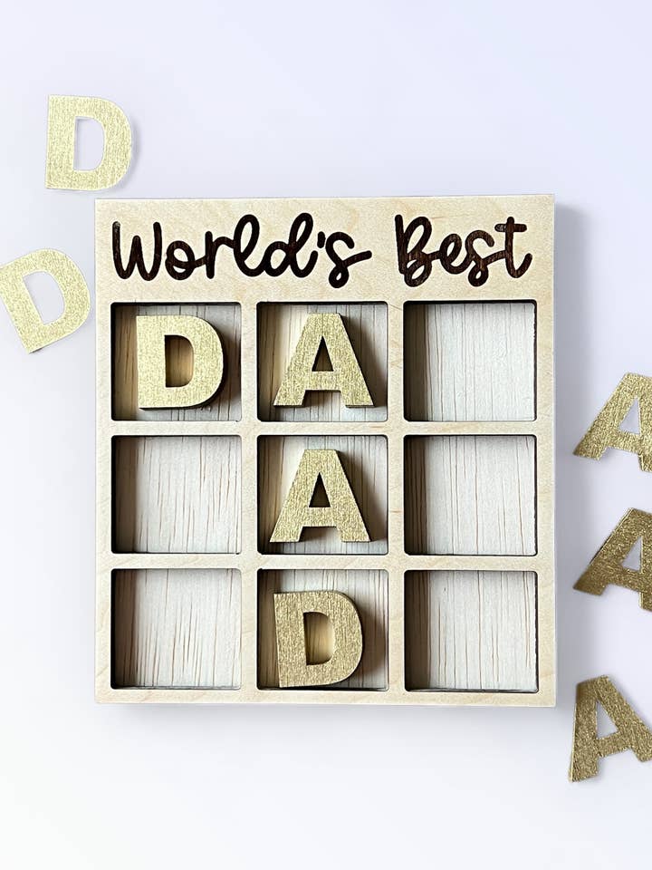 DAD Tic Tac Toe Board Game Father's Day for wholesale by Geaux Magnolia