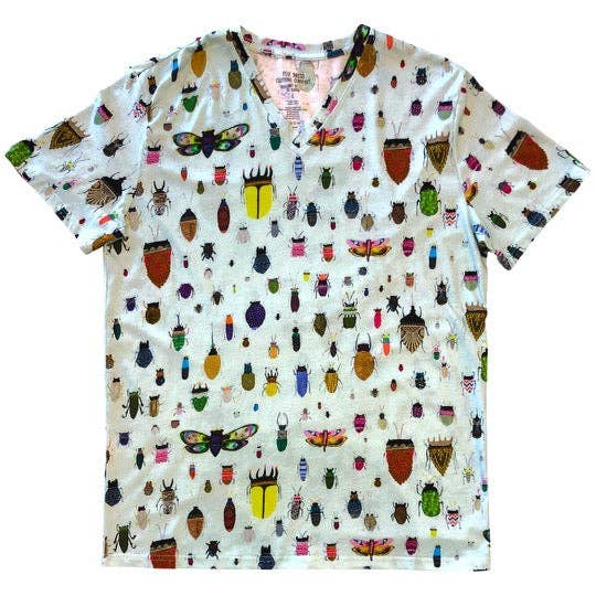 Insect Exhibit V-ringad bomullsskjorta för wholesale av Fox Dress Clothing Company