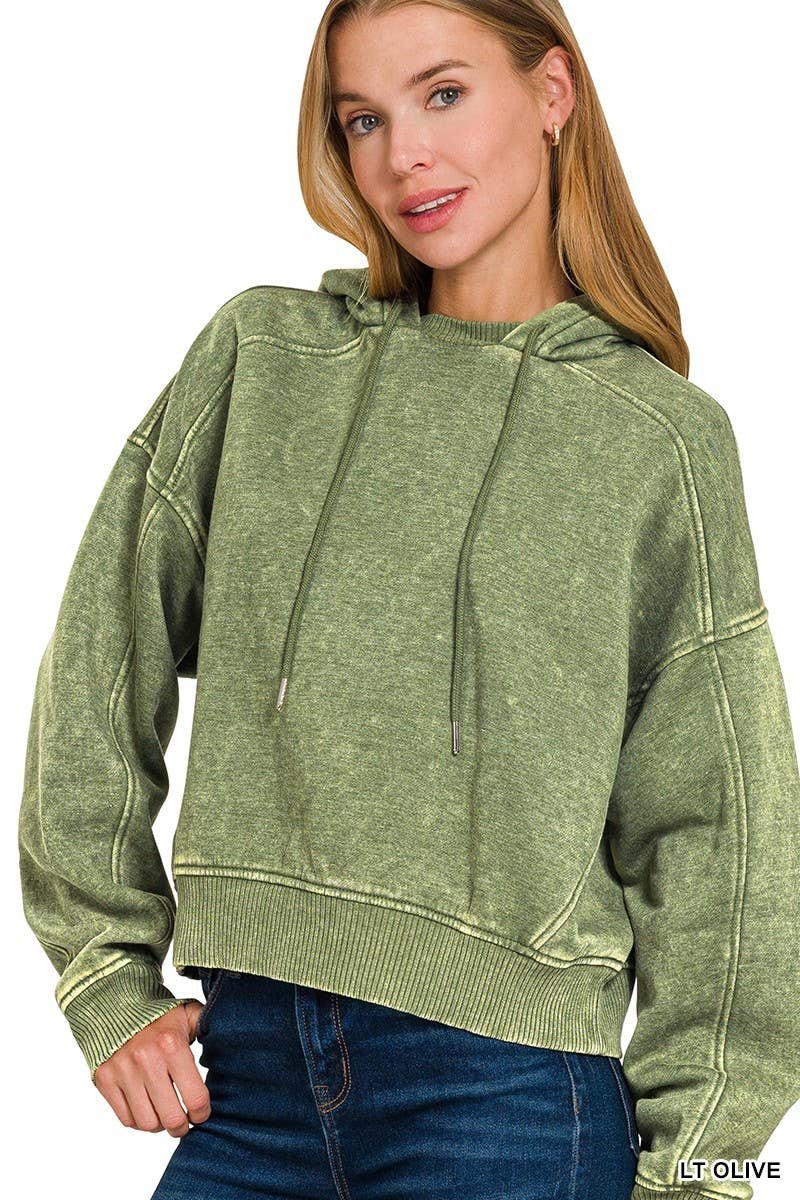 Vanilla Monkey - Wholesale Hoodie - Women's - Acid Wash Fleece Hoodie5
