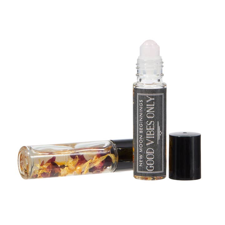 New Moon Beginnings - Wholesale Essential Oil Roll-On - Intention Roll on perfume, Essential Oil, Crystal Infused7