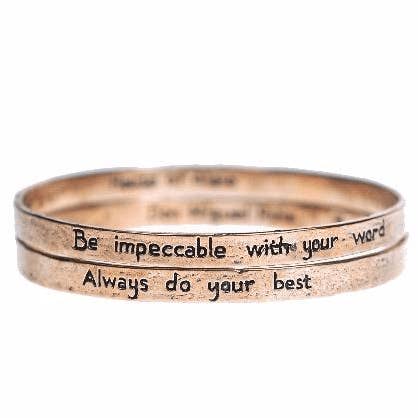 Jewelry Evolution - Wholesale Jewelry Set - The Four Agreements Double Bangle Set6