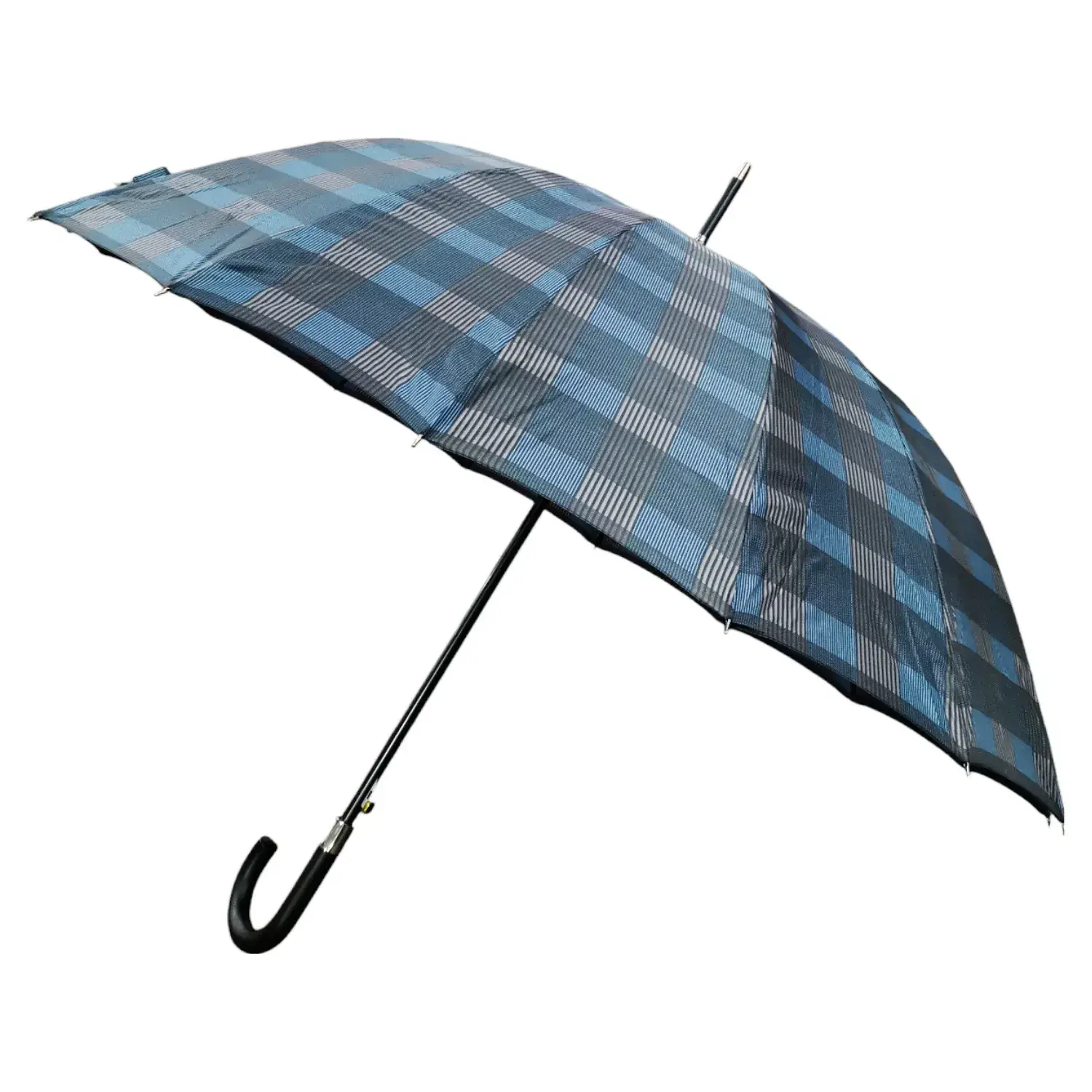 Superbia - Wholesale Umbrella - Men's - Large Auto Opening 16 ribs Checked Print Long Stick Umbrella0
