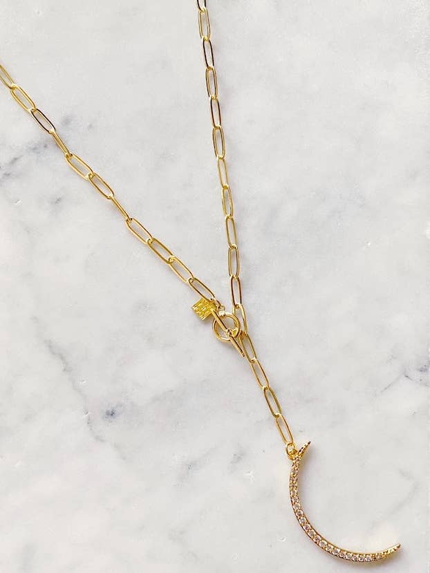 Over Månen halskæde for engroshandel hos Rope the Moon Jewelry