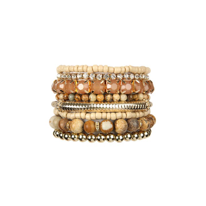 MYS Wholesale Inc - Wholesale Beaded Bracelet - Regular Size Stack-able Beads Bracelet Set13