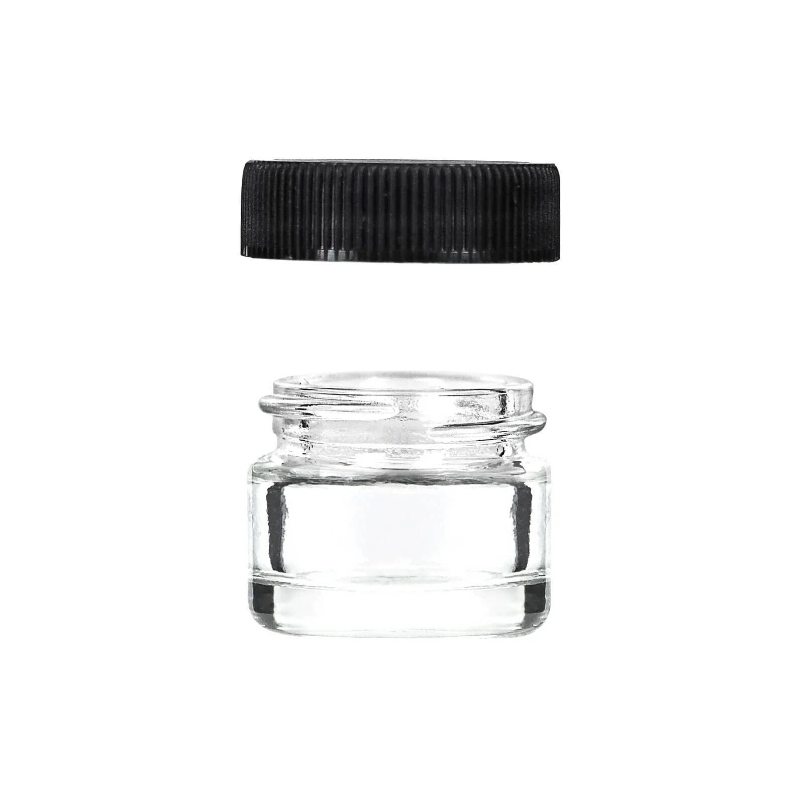Human Objects® - Vente Pots - Récipient à concentré en verre à bouchon à vis de 5 ml, bouchon noir, 1 gramme1