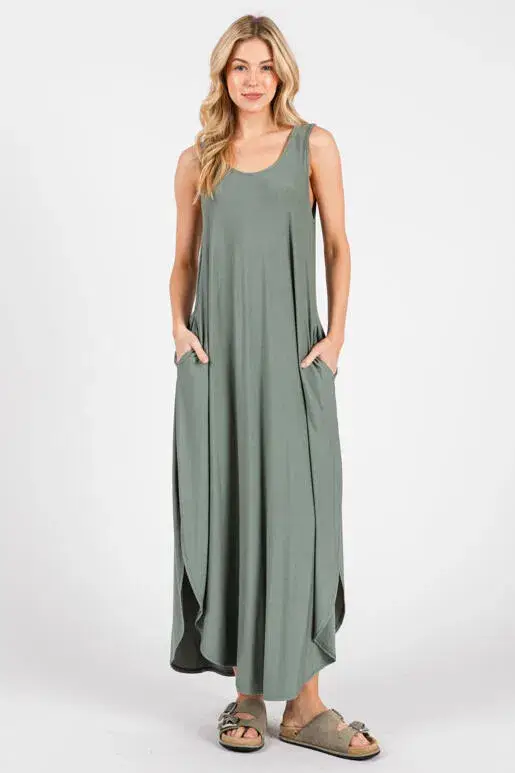 Final Touch - Wholesale Dress - Women's - Knit Tank Cross Back Maxi Dress6