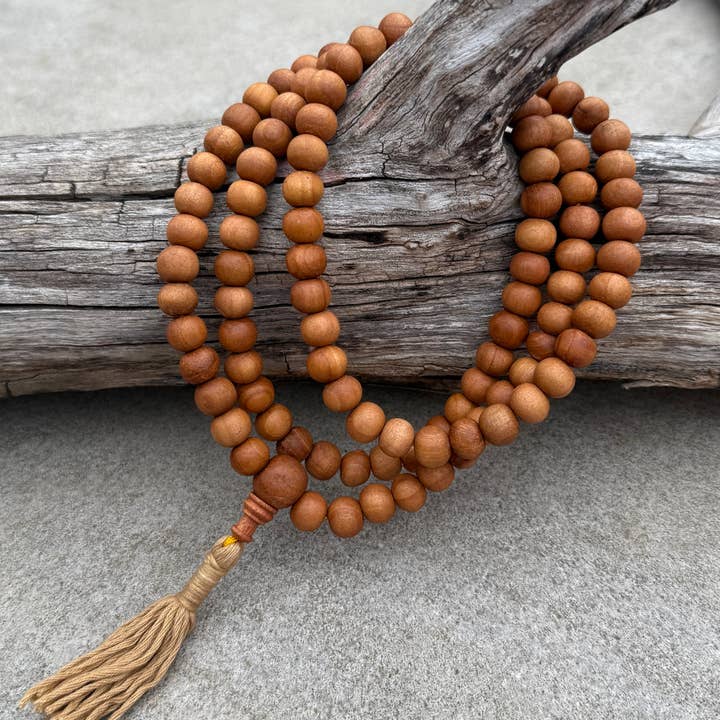 Lungta Imports - Wholesale Prayer Beads Necklace - Tibetan Buddhist Genuine Sandal Wood Mala / Rosary 108 Beads2