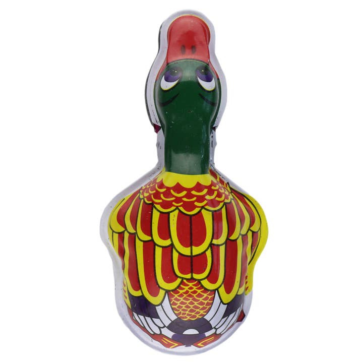 Tribal Trade GmbH - Wholesale Decorative Figurine - Tin toy snap duck green red clicker tin animal1