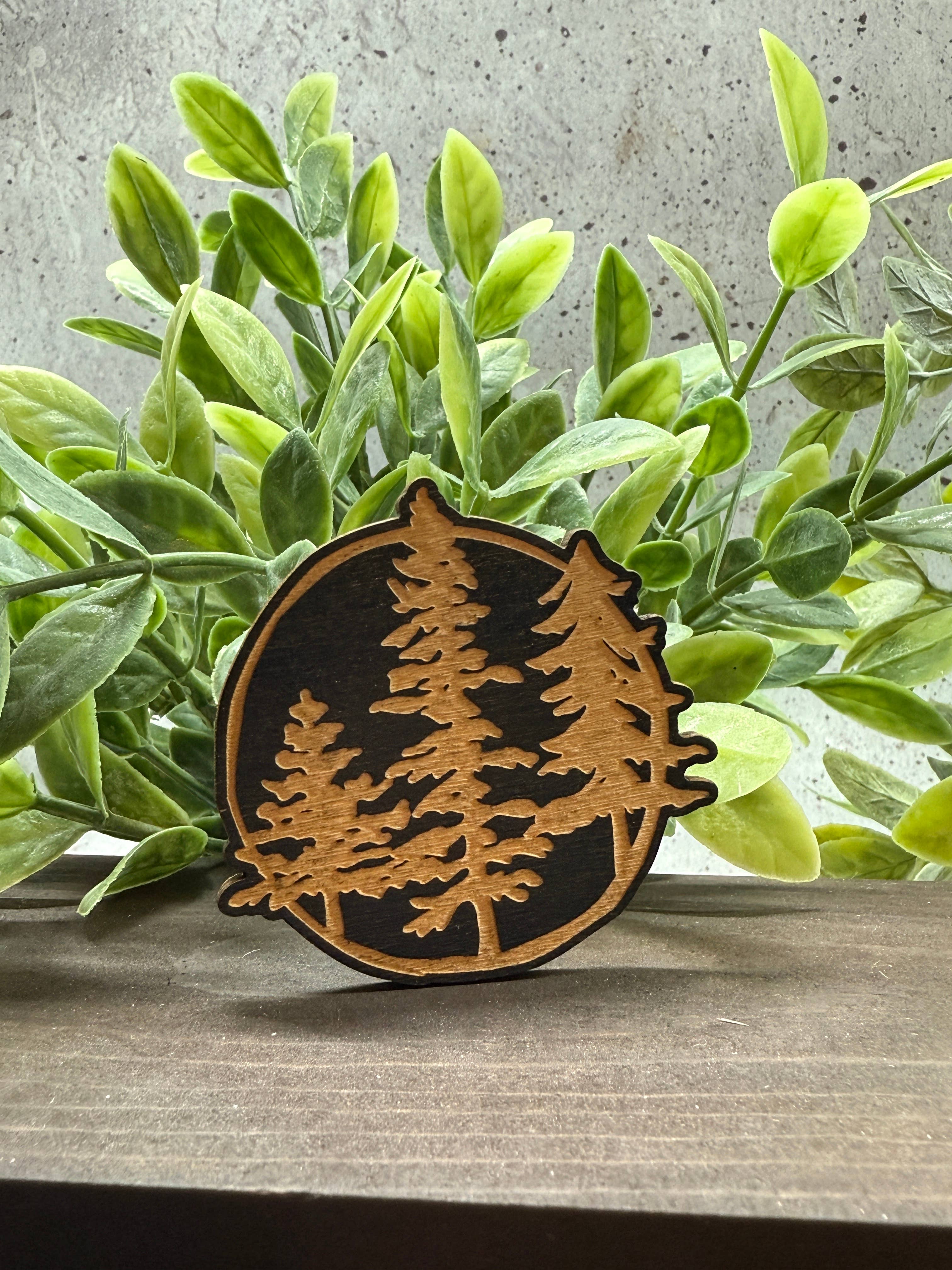 Blaze Design Co. - Wholesale Magnet - Pine Tree Wood Magnet