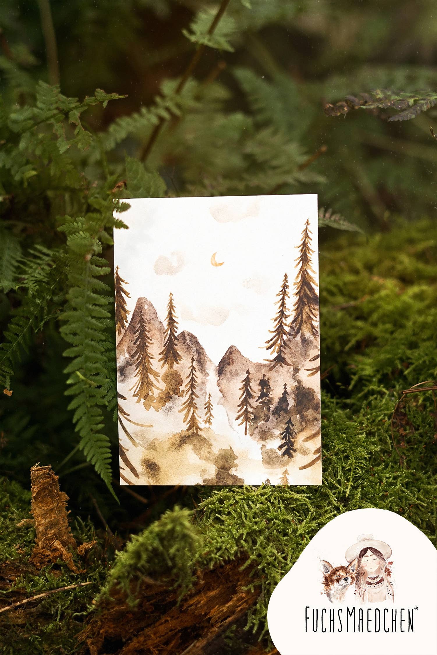 FuchsMaedchen - Vente Carte de vœux classique - Carte de vœux ambiance forêt0