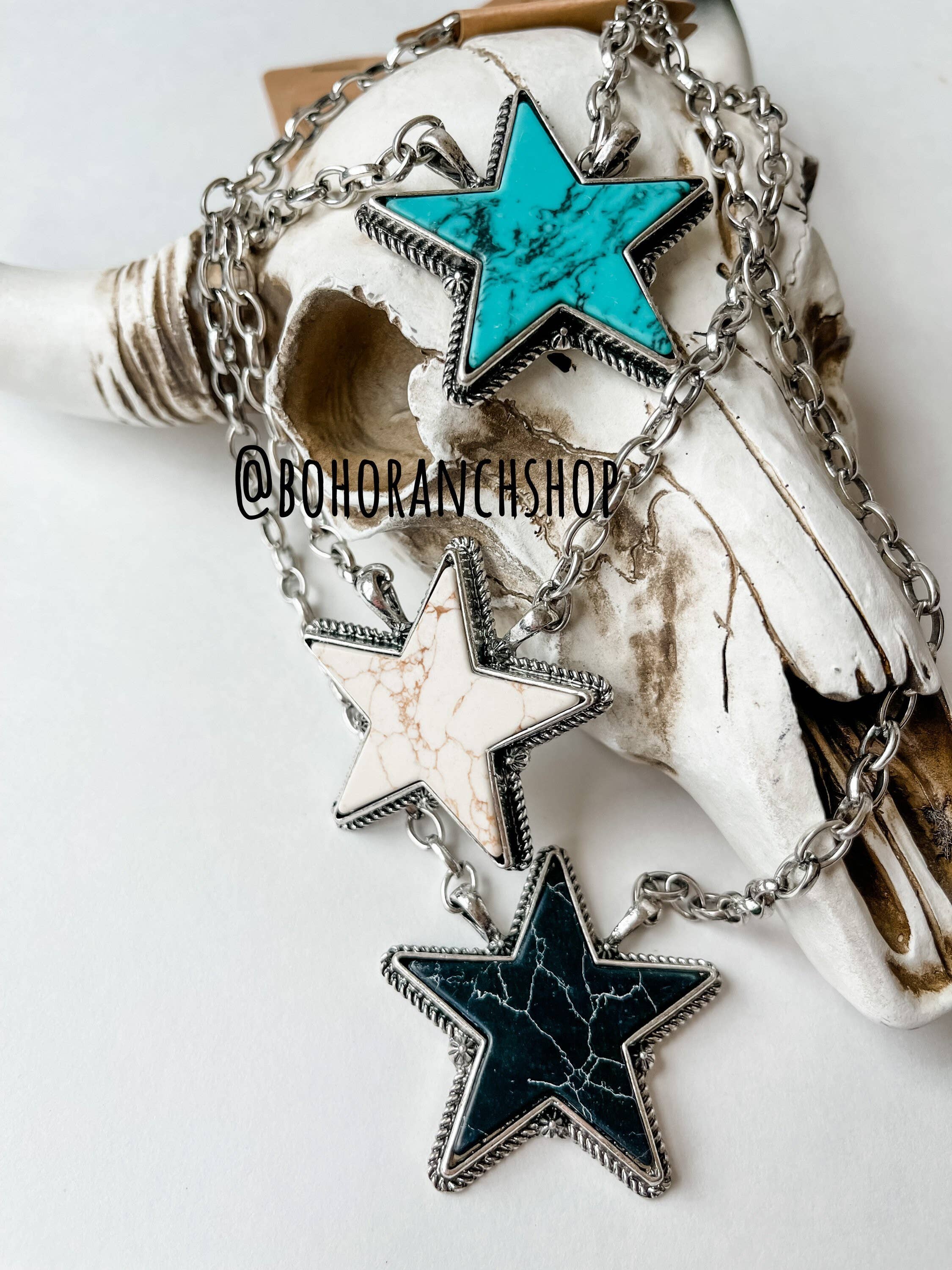 Boho Ranch Shop – wholesale Pendant/charm necklace – Punchy Star Necklace Western Pendant Necklace7