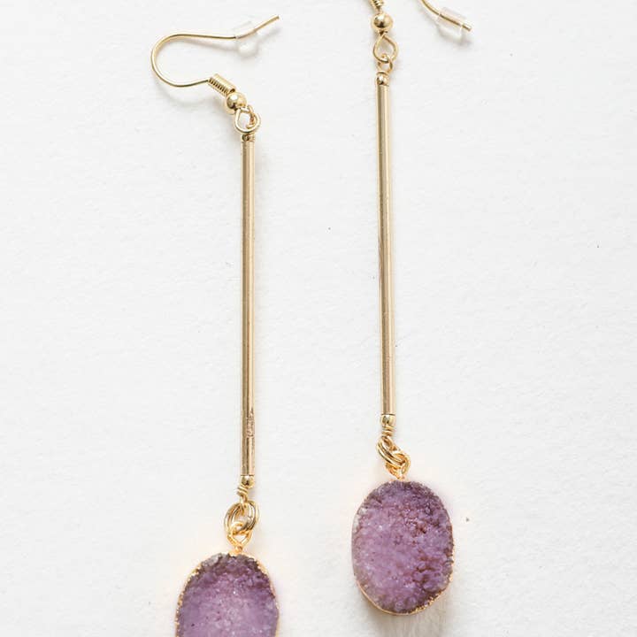 Leto Accessories - Wholesale Dangle earrings - Crystal Gemstone Drop Statement Earrings