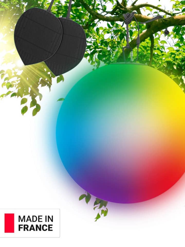 Sfera luminosa LED RGB da 50 cm impermeabile con ricarica solare e telecomando per la vendita all'ingrosso da parte di Guirled