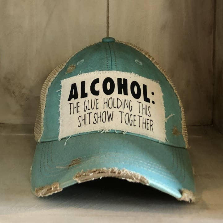 BohoGroove - Wholesale Baseball Cap - Women's - Alcohol The Glue Holding This Shit Show Together Hat