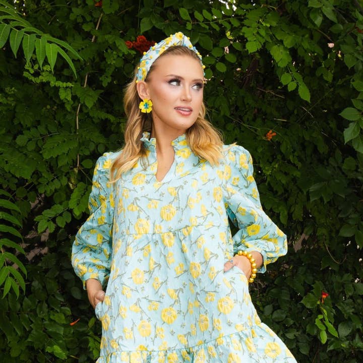 BC Bib Dress - Golden Cali Flowers for wholesale by Brianna Cannon