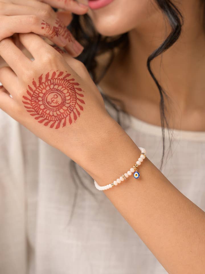 Beaded Evil Eye Bracelet for wholesale by Henna Shoppe