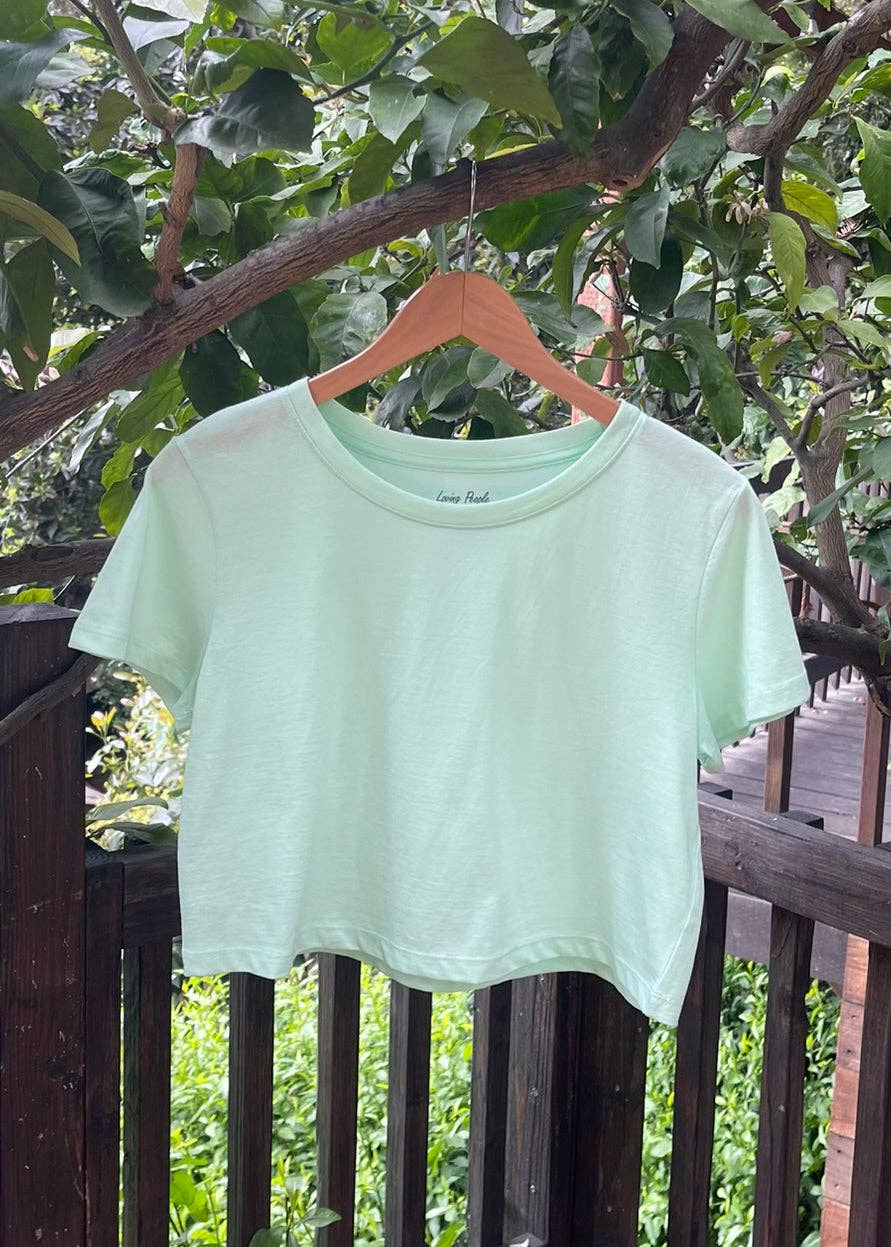 LOVING PEOPLE - Wholesale T-shirt – women's - Premium Cotton Crop Tops (New Colors!)57