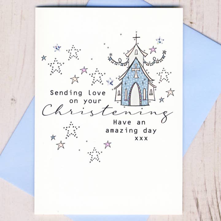 Tarjeta de felicitación de bautizo para venta al por mayor de Eggbert & Daisy