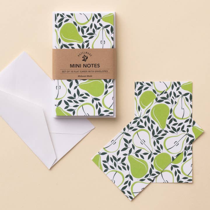 Pears Mini Note Set | Cards for wholesale by HAZELMADE® Tea Towels + Gifts