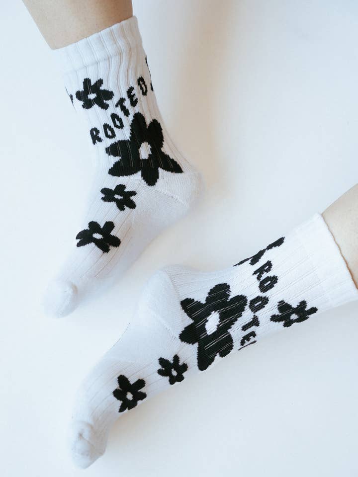 Stay Rooted Socks for wholesale by Elevated Faith