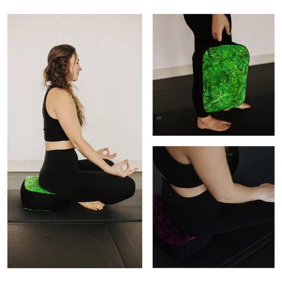 Deep Breath Designs, LLC - Wholesale Meditation Supplies - MEDITATION CUSHION BATIK organic buckwheat support Zafu yoga