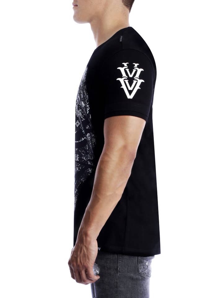 VVV HeeBad Men's T-Shirt O-Neck "CAMOU" Black for wholesale by VENI.VIDI.VICI.MIAMI.LLC