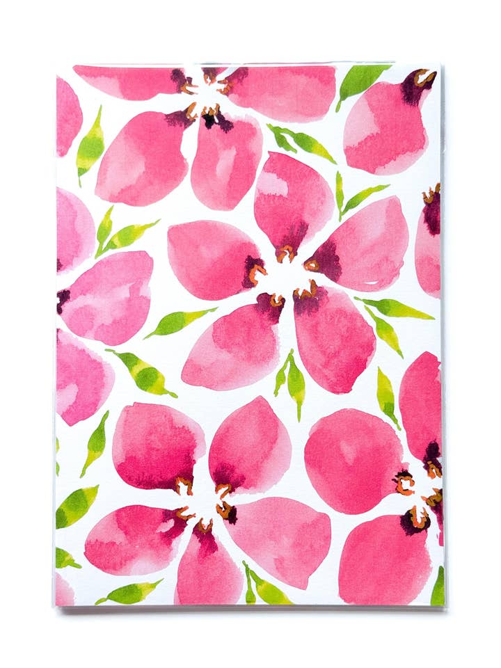 Tarjeta Acuarela Floral - Rosa Coral para venta al por mayor de Annie Parkes