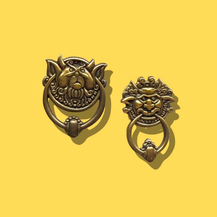 Millypins - Wholesale Lapel Pin/Button - “Labyrinth” Door Knockers 3D Pins - David Bowie Jim Henson