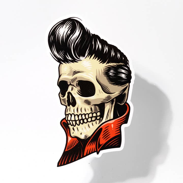 Dapper Skull sticker voor wholesale door Real Sticky