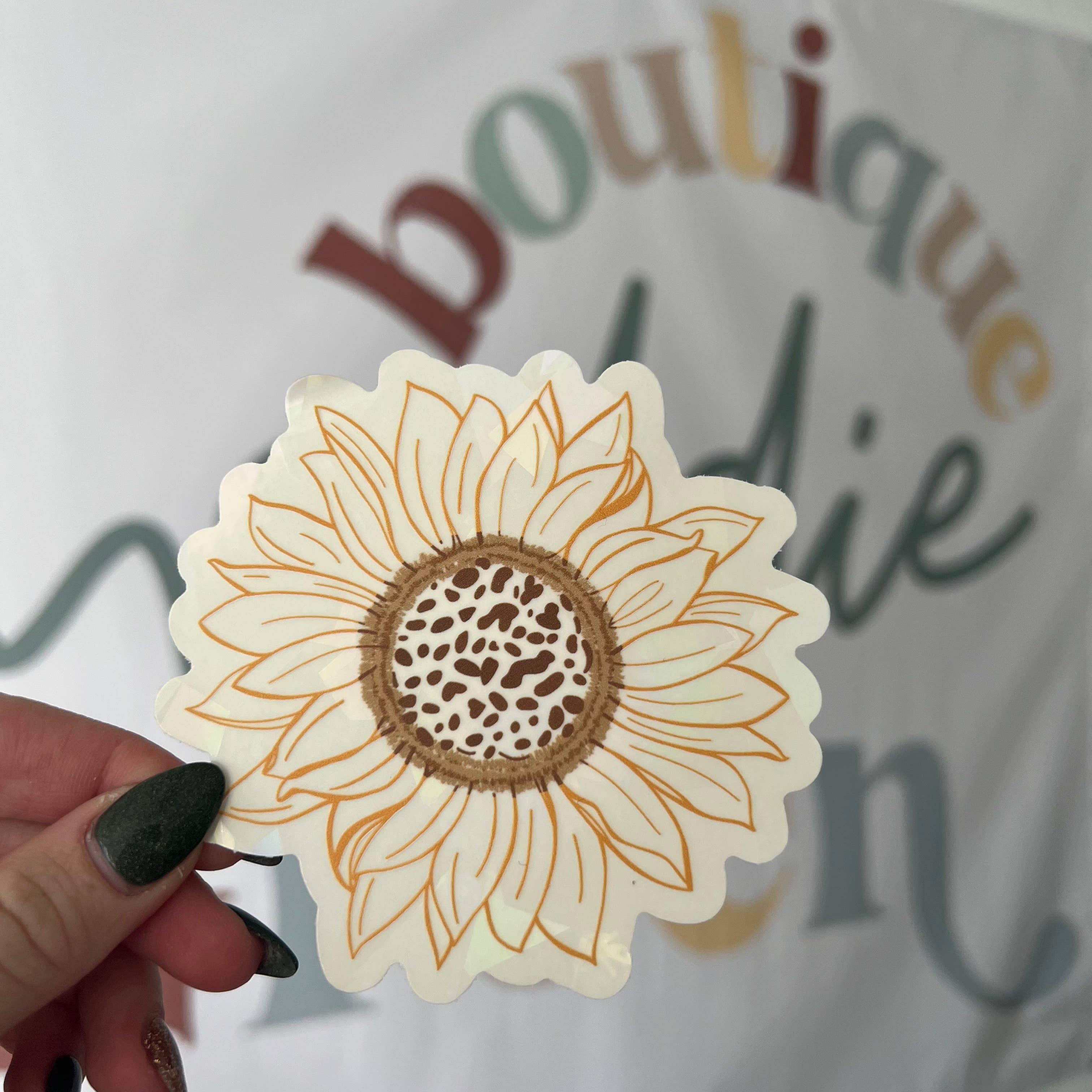 Maddie Green Designs - Wholesale Suncatcher - Sunflower Vinyl Suncatcher Decals2