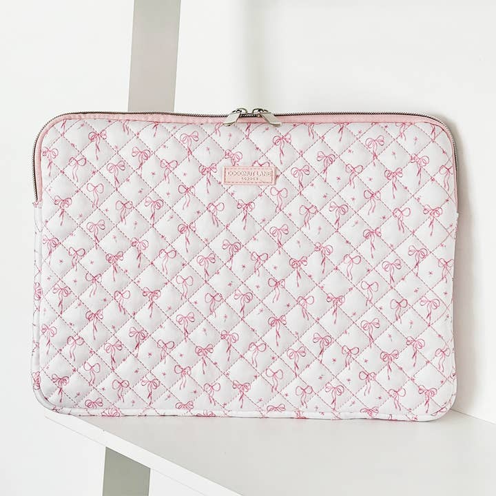 Custodia imbottita per laptop con fiocchi delicati per la vendita all'ingrosso da parte di Coconut Lane