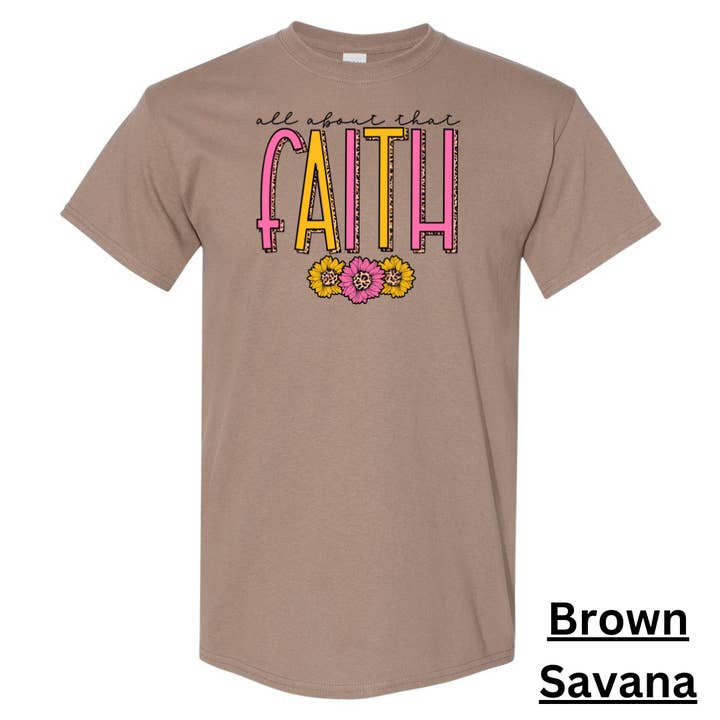 Maglietta per adulti FAITH Cristiana Religiosa Bibbia Gesù Dio per la vendita all'ingrosso da parte di Rockin R Apparel