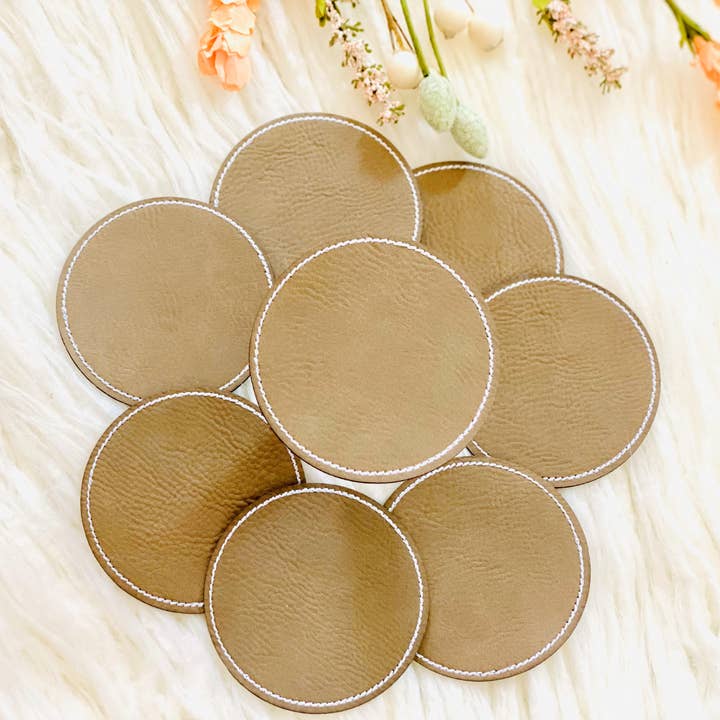 R & R Stitched - Wholesale Patch - Blank circle leather embroidered hat patch5