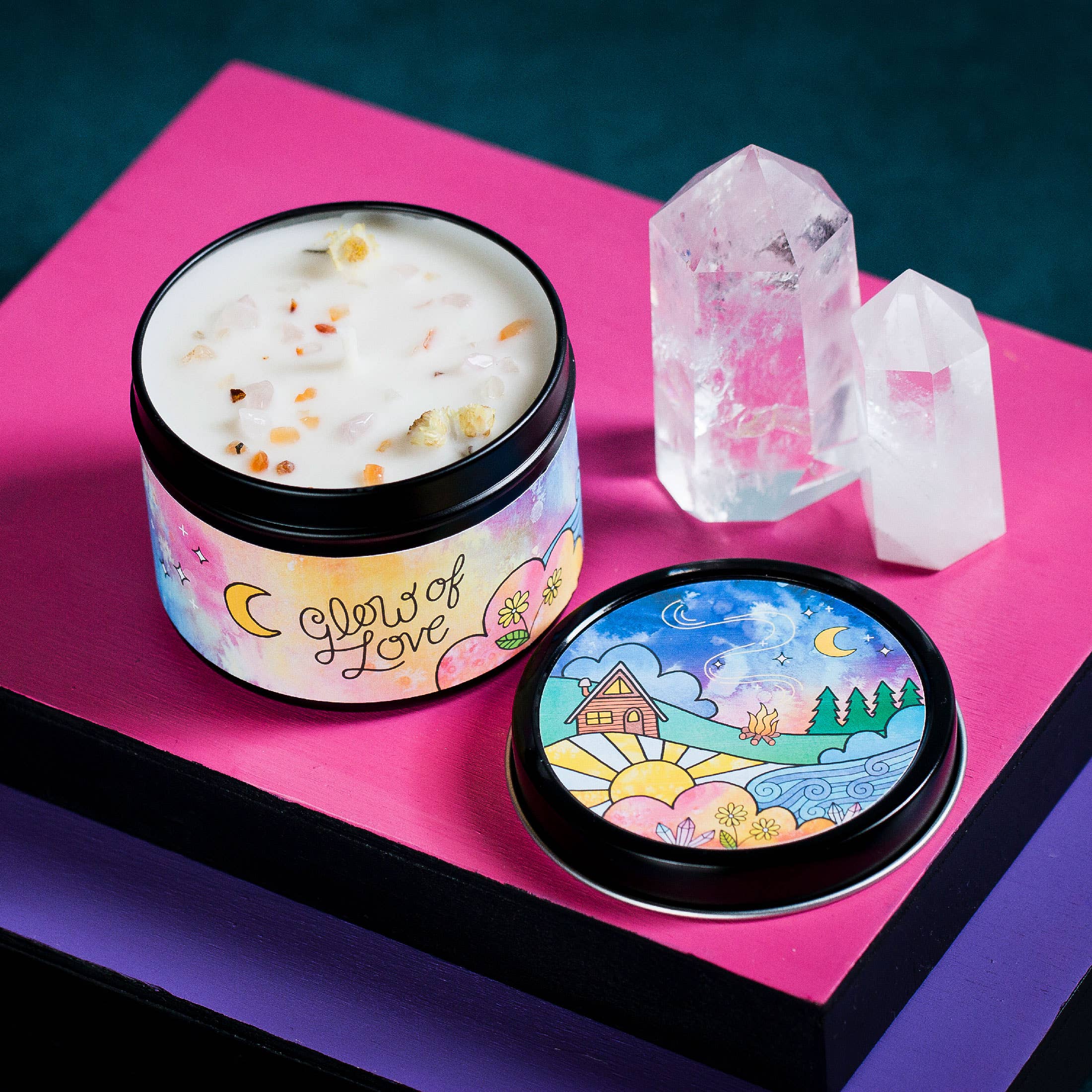 Rachel Beyer - Vente Bougies de voyage - Bougie d'aromathérapie magique Glow of Love - Floral & Spice7