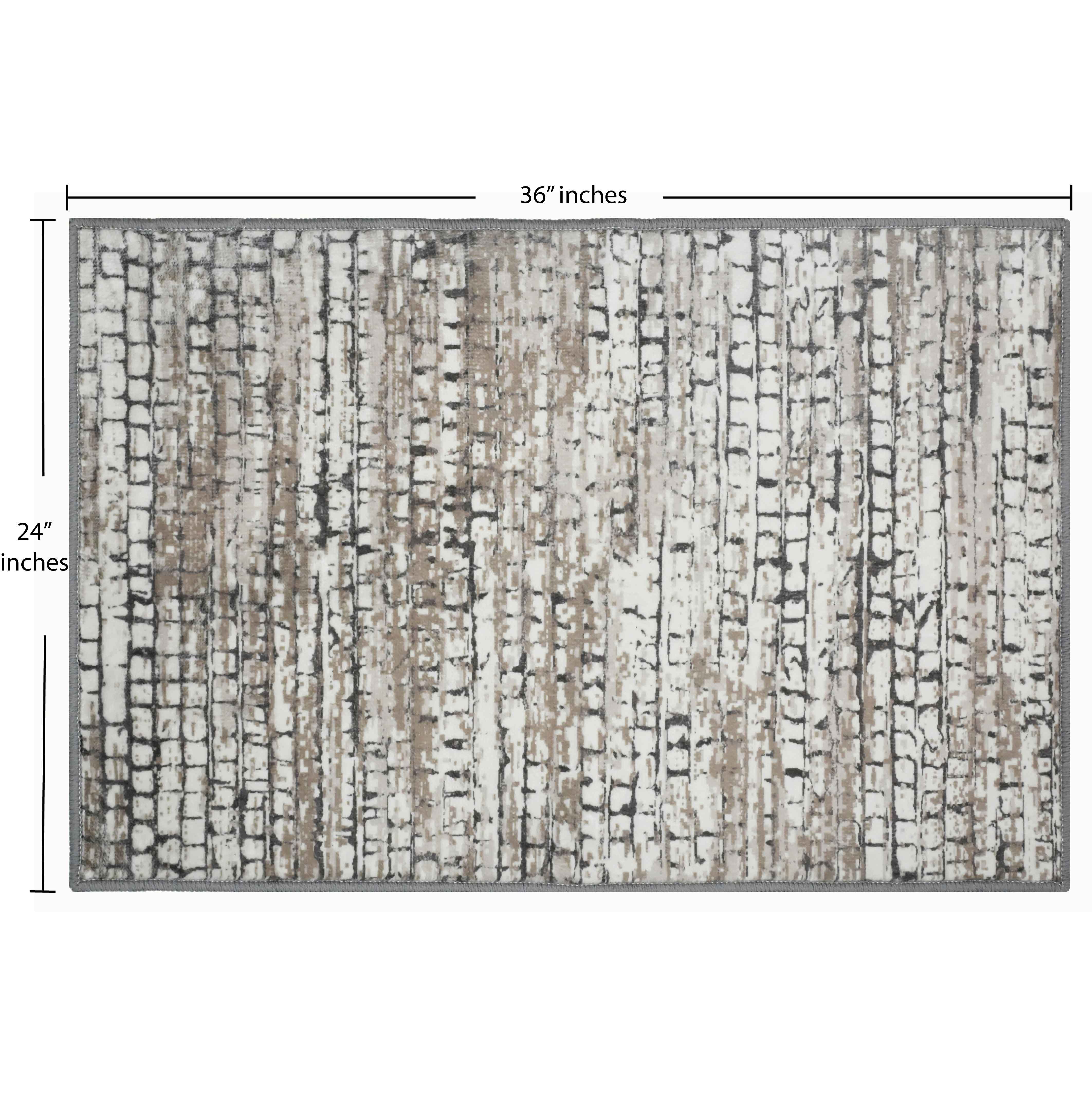 Bed Bath Fashions - Wholesale Area Rug - Bibb Home Washable Flannel Printed Accent Rug with Latex Bac6