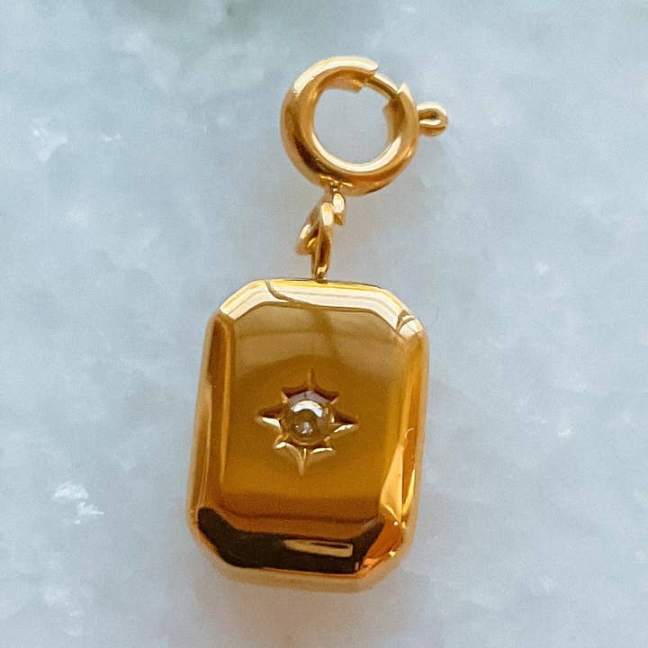 Square Gem Charm for wholesale by Anjewelz.co