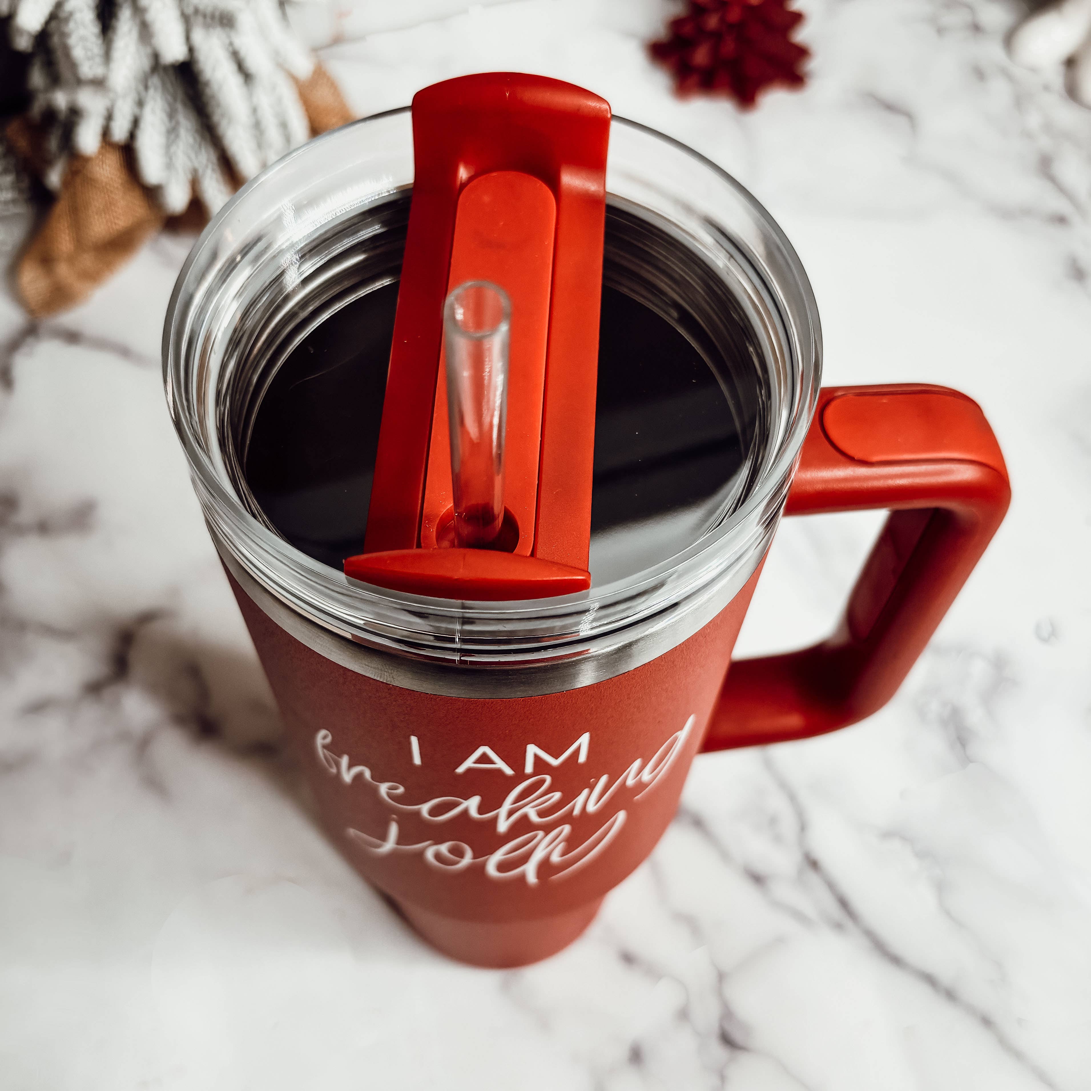 Gia Roma - Wholesale Insulated Mug/Tumbler - Funny Christmas Coffee Mugs, Red Holiday Tumblers With Straw44