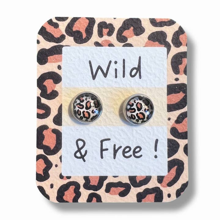 Børneøreringe Leopard for engroshandel hos Dans l'Air du Temps Bijoux