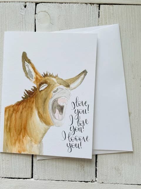 Jeg elsker dig Jeg elsker dig Jeg elsker dig æsel kort for engroshandel hos Krafty Inc