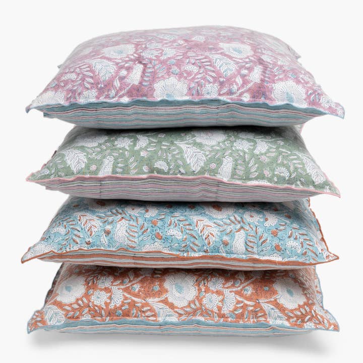 Live Linen - Wholesale Chair Cushion - Block Printed Mabel Linen Cushion Cover– Handcrafted2