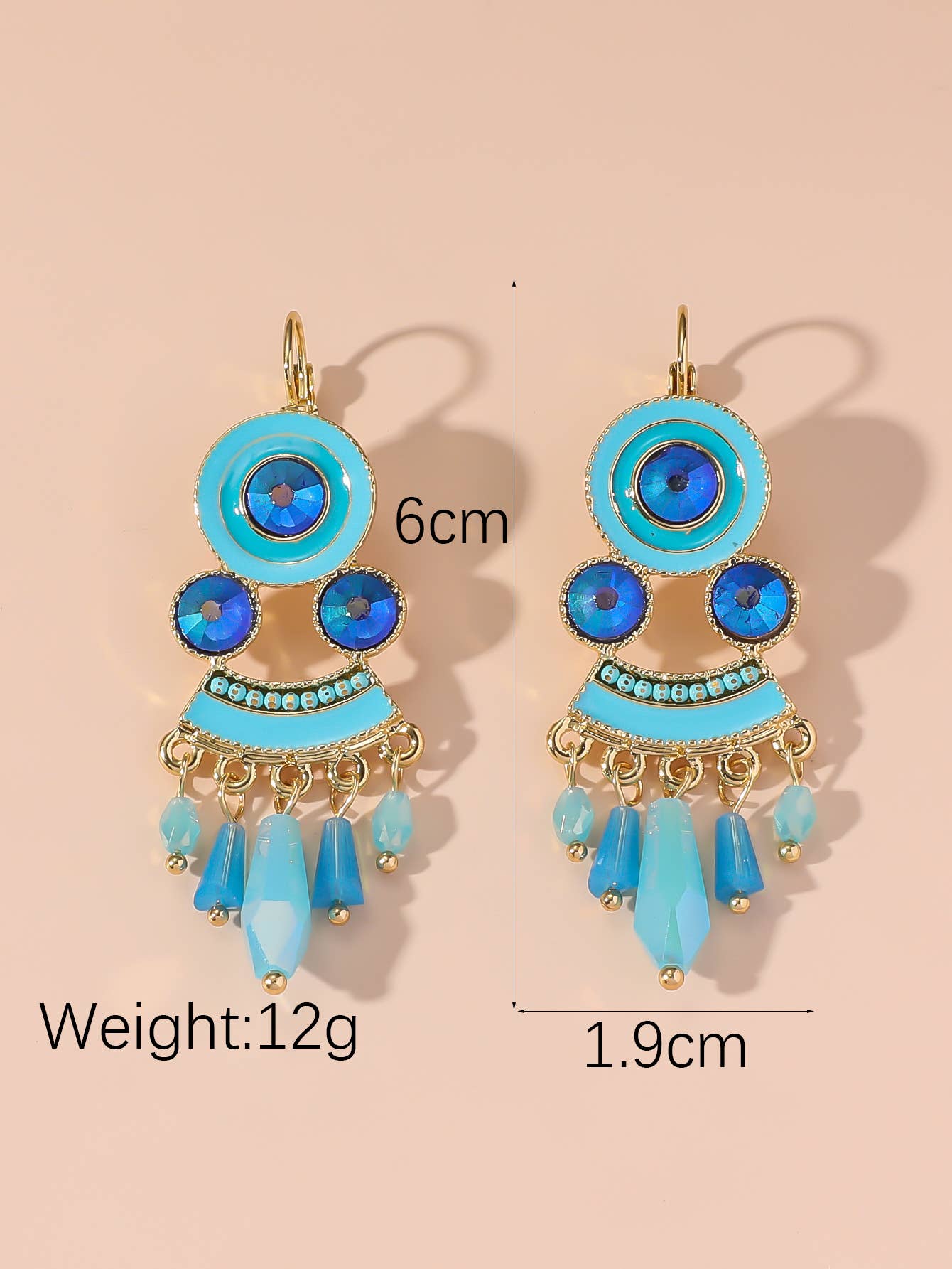 Blossom bijoux - Venta al por mayor Pendientes colgantes - Pendientes tipo sleeper de metal dorado 24PEBOL0471