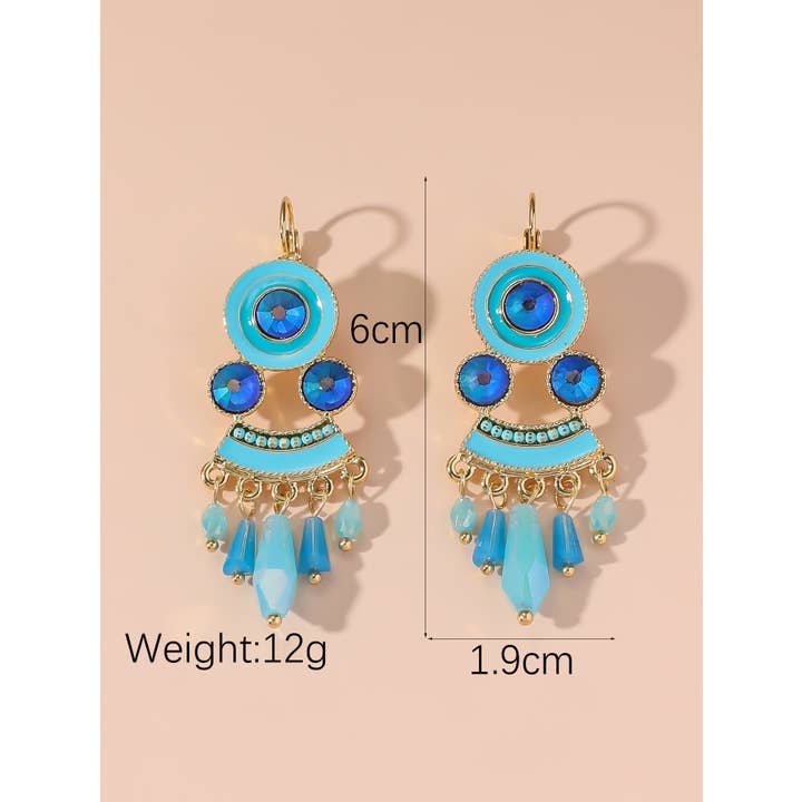Blossom bijoux - Venta al por mayor Pendientes colgantes - Pendientes tipo sleeper de metal dorado 24PEBOL0471